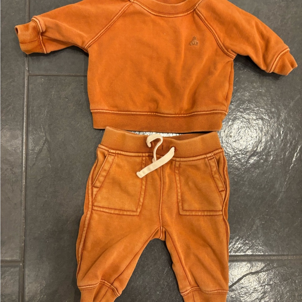 Baby GAP Tan Sweatpants and Top Set